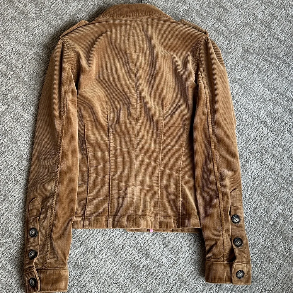Kut from the Kloth Tan Corduroy Utility Jacket - Picture 3 of 8
